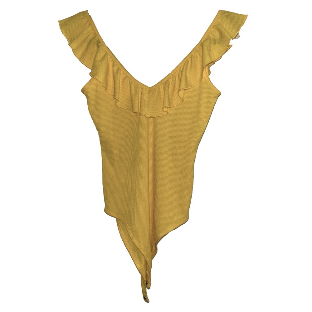 Yellow Feminine Bodysuit